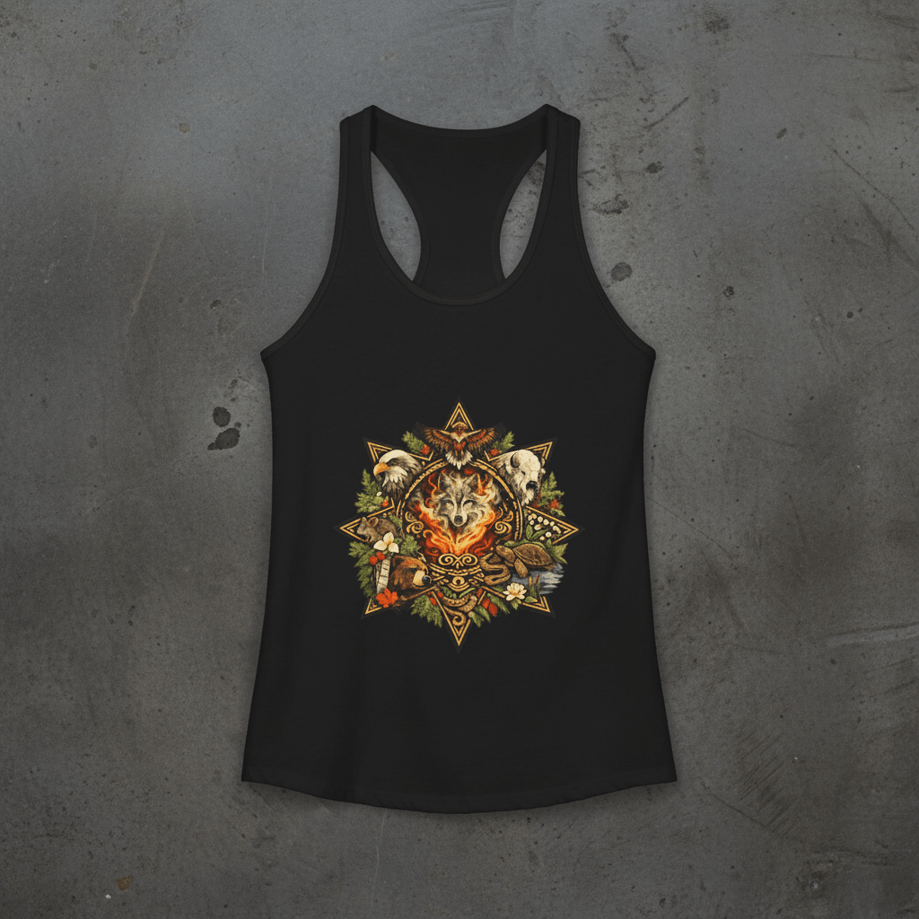 7 Teachings Women's Ideal Racerback TankEmber Spirit Apparel