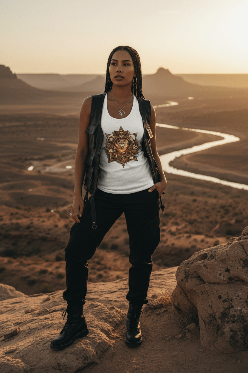 7 Teachings Women's Ideal Racerback TankEmber Spirit Apparel