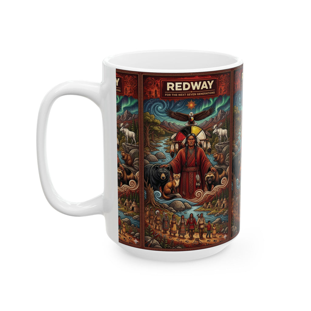 Redway  - Keep Teaching & Walking The Red Road - Ceramic Mug, (11oz, 15oz)