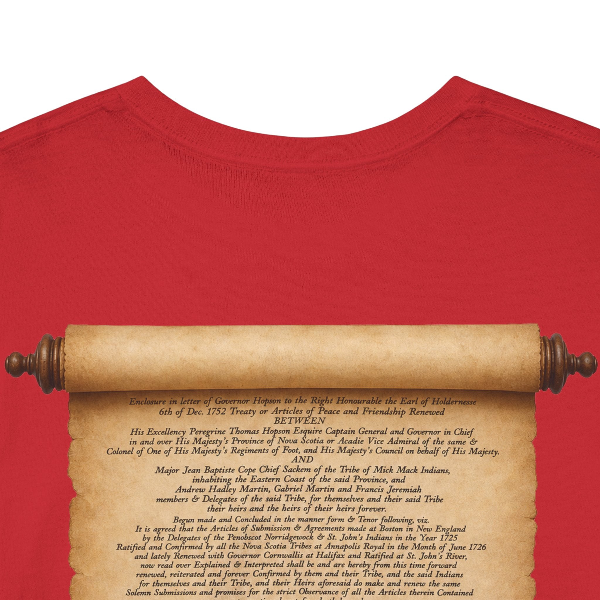 Peace and Friendship Treaty Tee — 1752 Hopson & Cope Historical Document Shirt