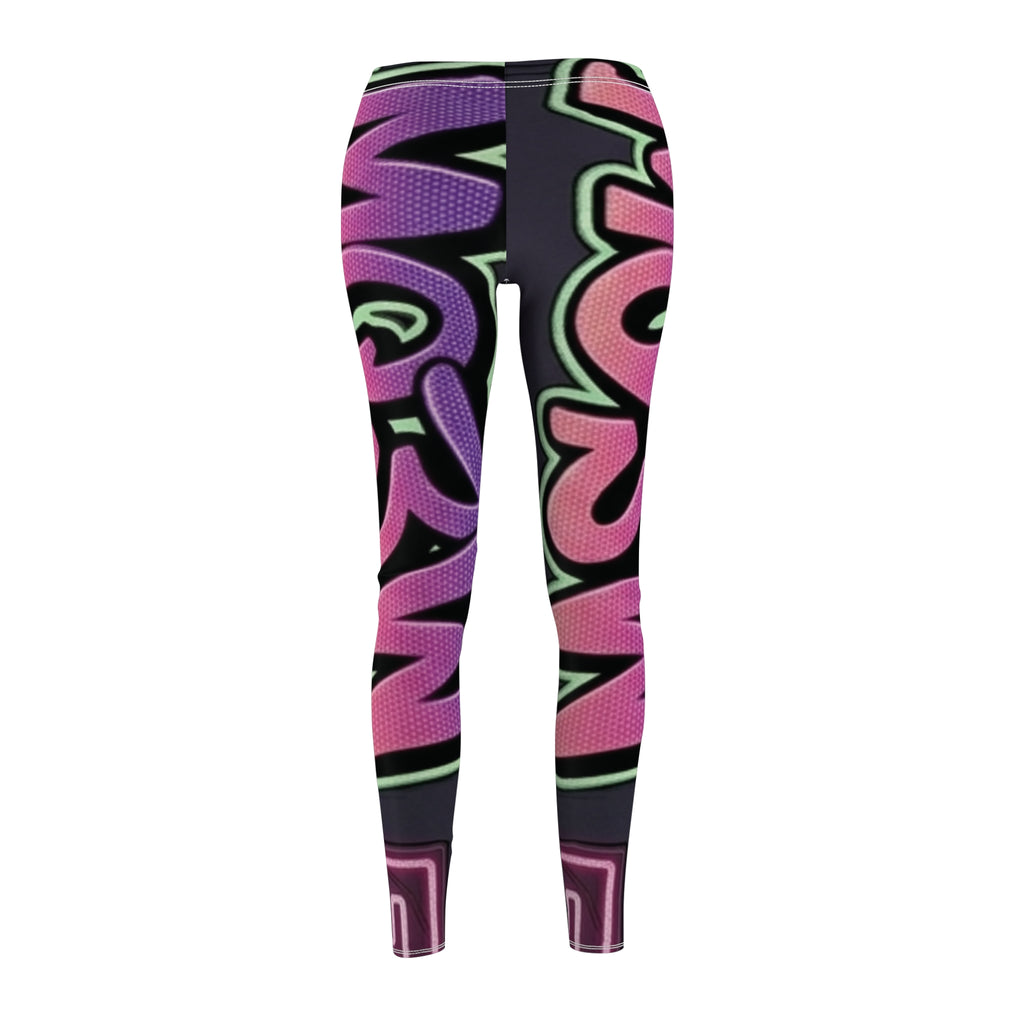 Pussy Place Meow - Women's Cut & Sew Casual Leggings (AOP)