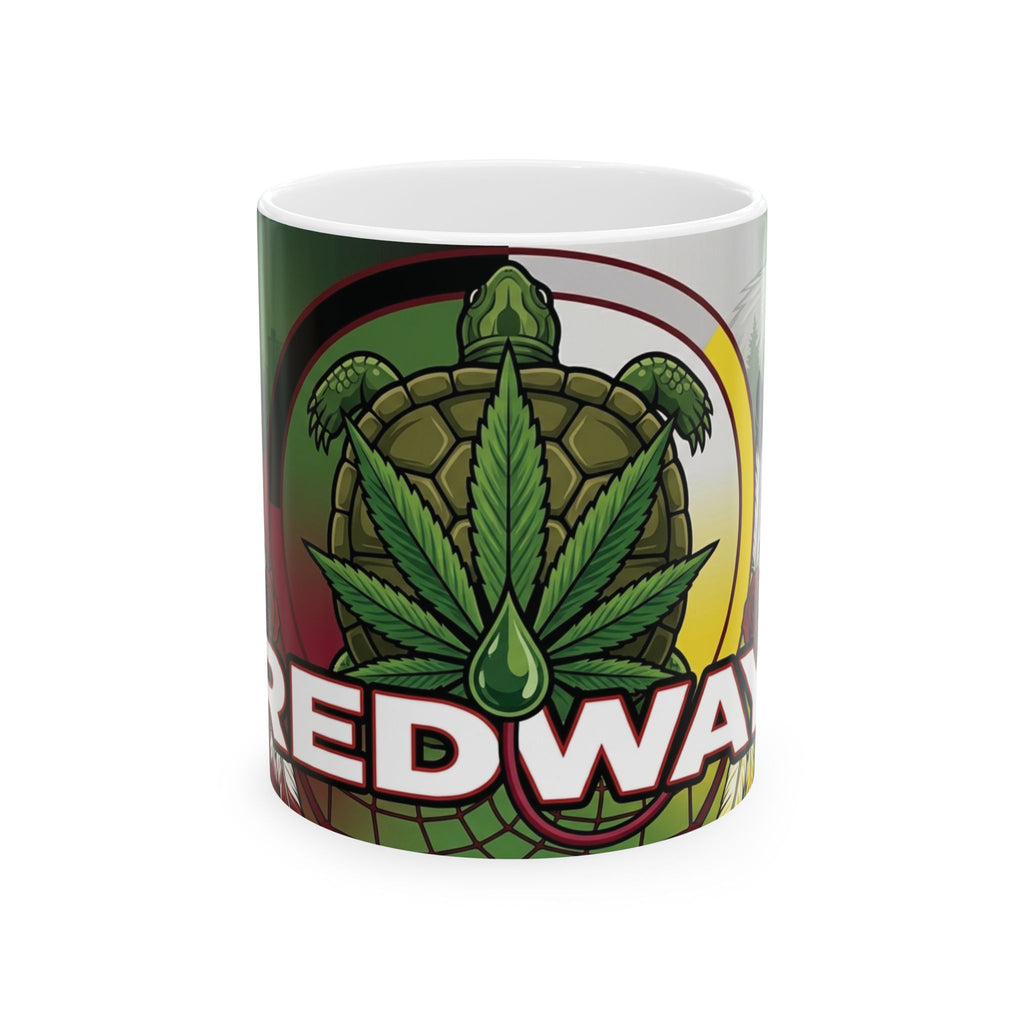 Redway Turtle & Leaf  - Ceramic Mug, (11oz, 15oz)