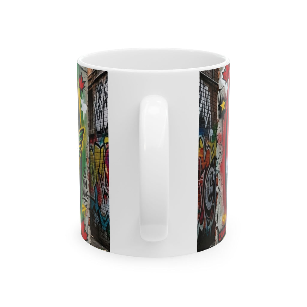 Ying Yang Jamican Canadian Love  - Keep Teaching & Walking The Red Road - Ceramic Mug, (11oz, 15oz)
