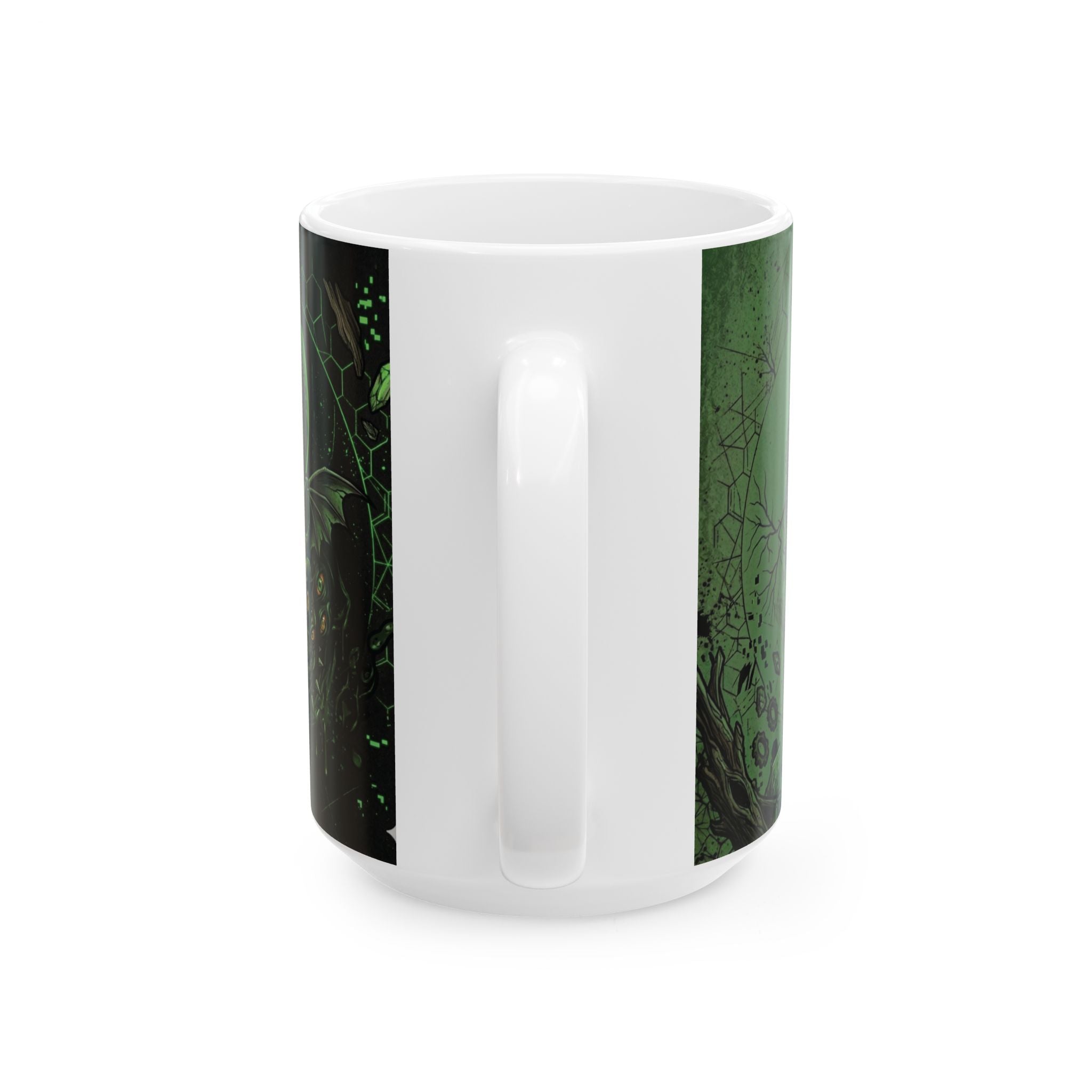 Ying Yang Green - Ceramic Mug, (11oz, 15oz)