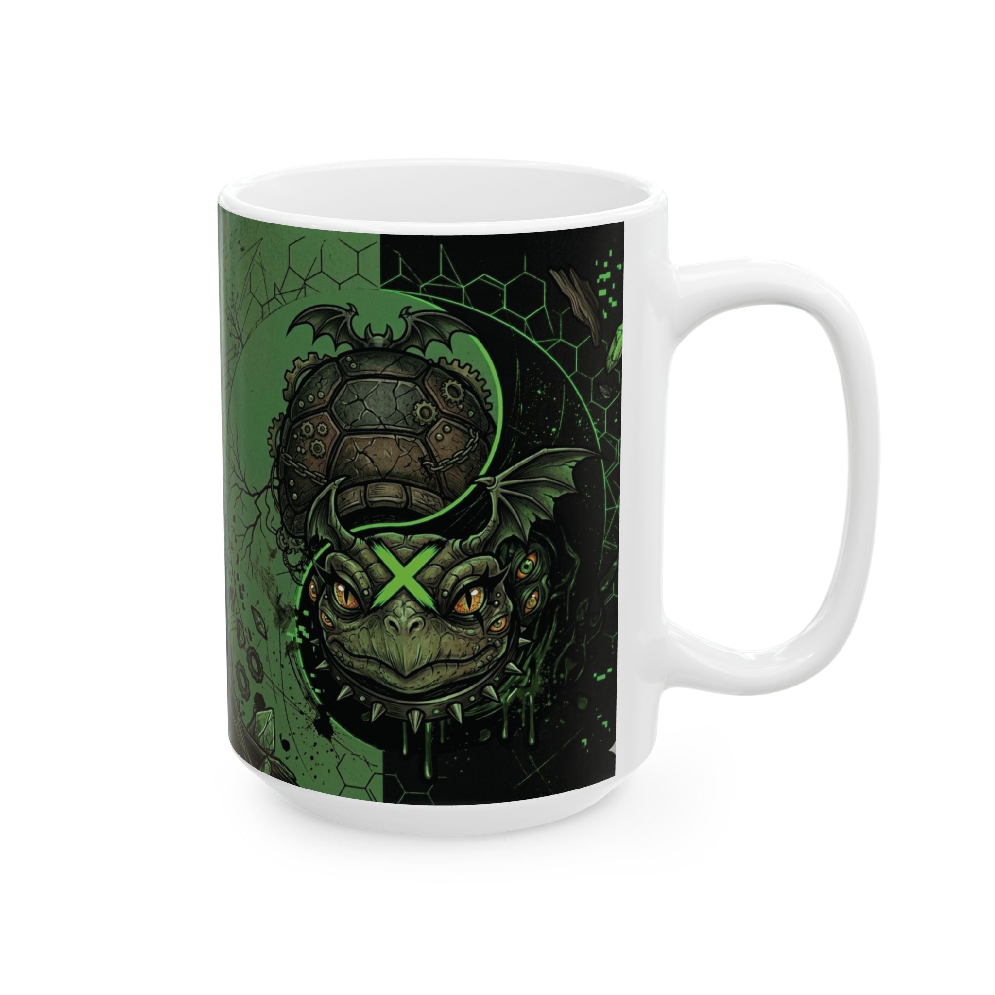 Ying Yang Green - Ceramic Mug, (11oz, 15oz)