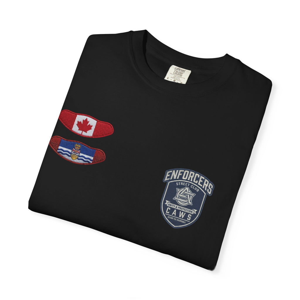 British Columbia Captain Support - Street Club Enforcers Tee — CAWS (Children Animals Women Seniors)