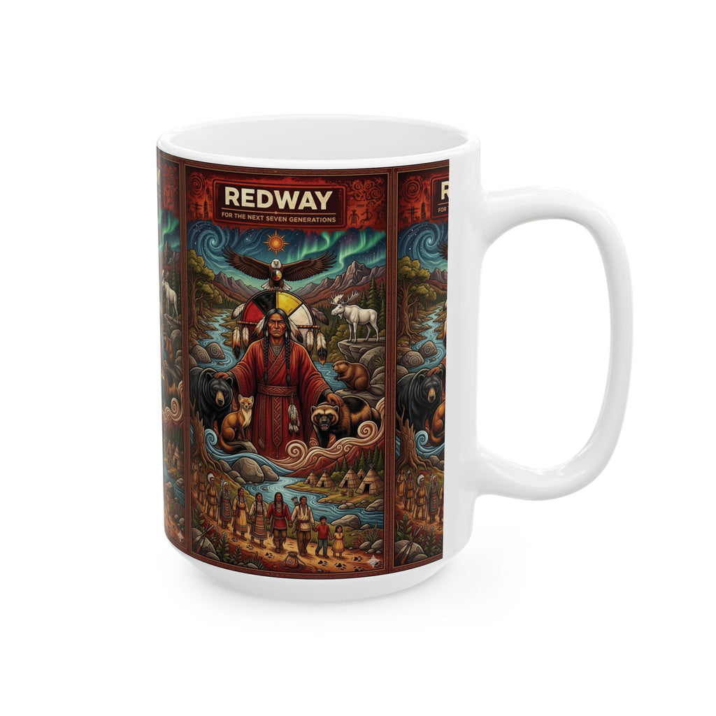 Redway  - Keep Teaching & Walking The Red Road - Ceramic Mug, (11oz, 15oz)