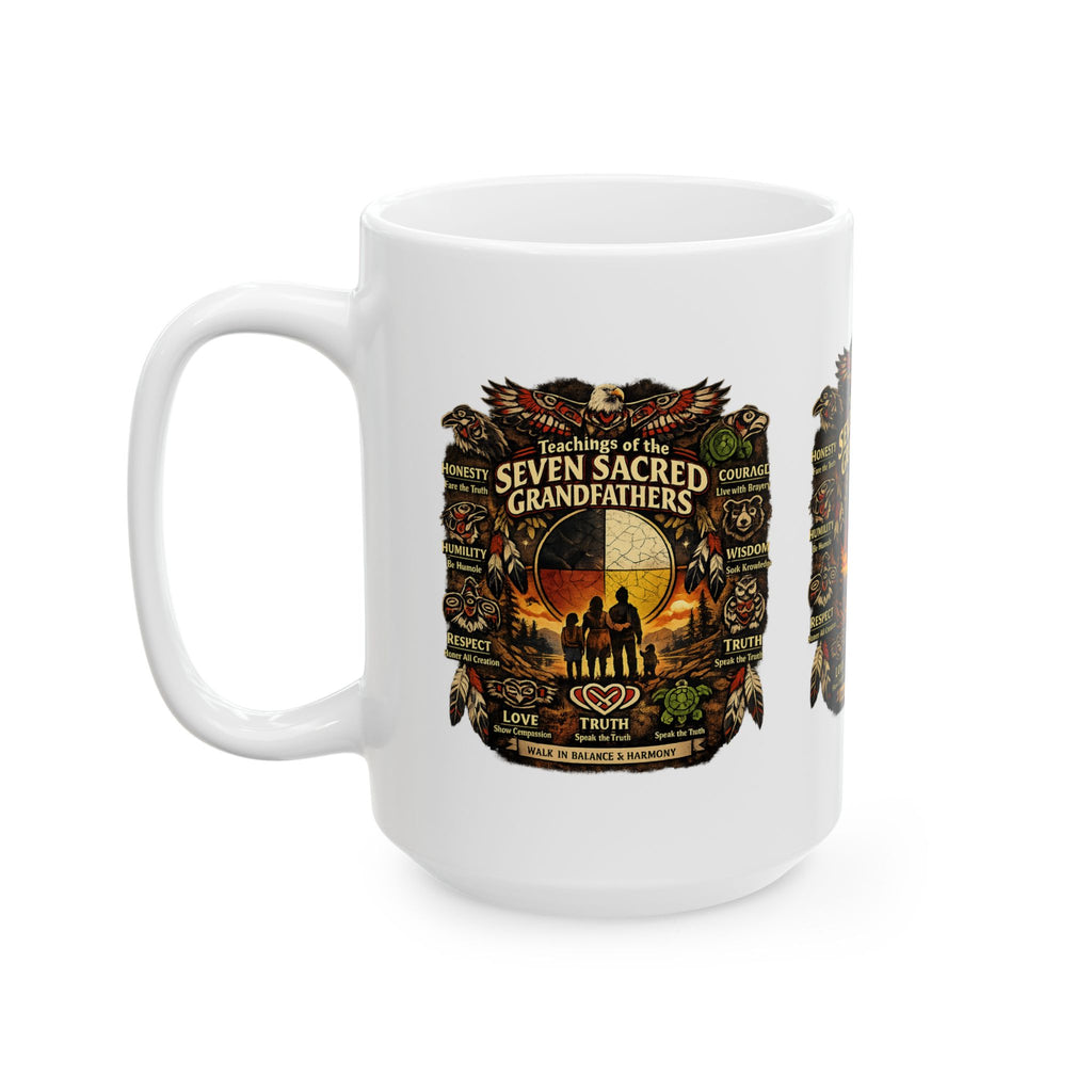 The Seven Sacred Generations Ceramic Mug, (11oz, 15oz)The Seven Sacred Generations Ceramic MugEmber Spirit Apparel
