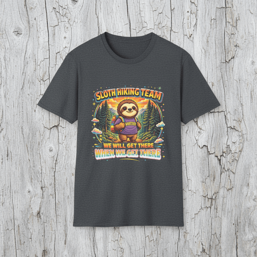 90s Retro Sloth Hiking T-Shirt – Funny "Distracted by Everything" Vintage Outdoor TeeEmber Spirit Apparel