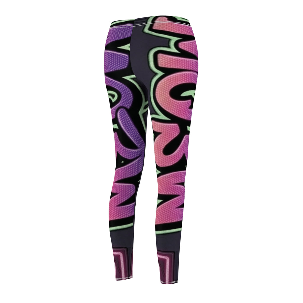 Pussy Place Meow - Women's Cut & Sew Casual Leggings (AOP)