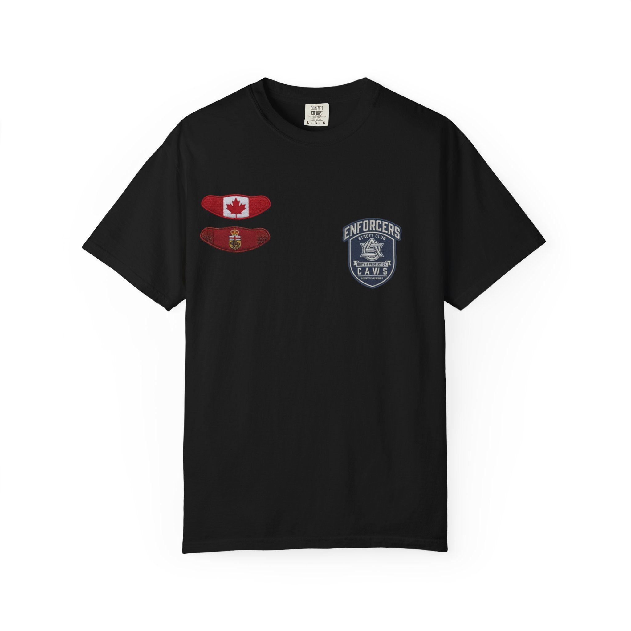 Manitoba Safety Lieutenant Support - Street Club Enforcers Tee — CAWS (Children Animals Women Seniors) Alberta