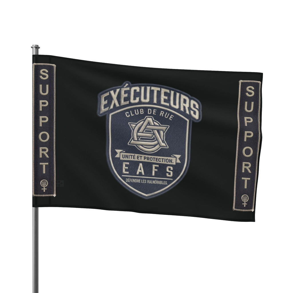 CAWS - Enforcers Street Club Flag – Unity & Protection CAWS Emblem ( French)