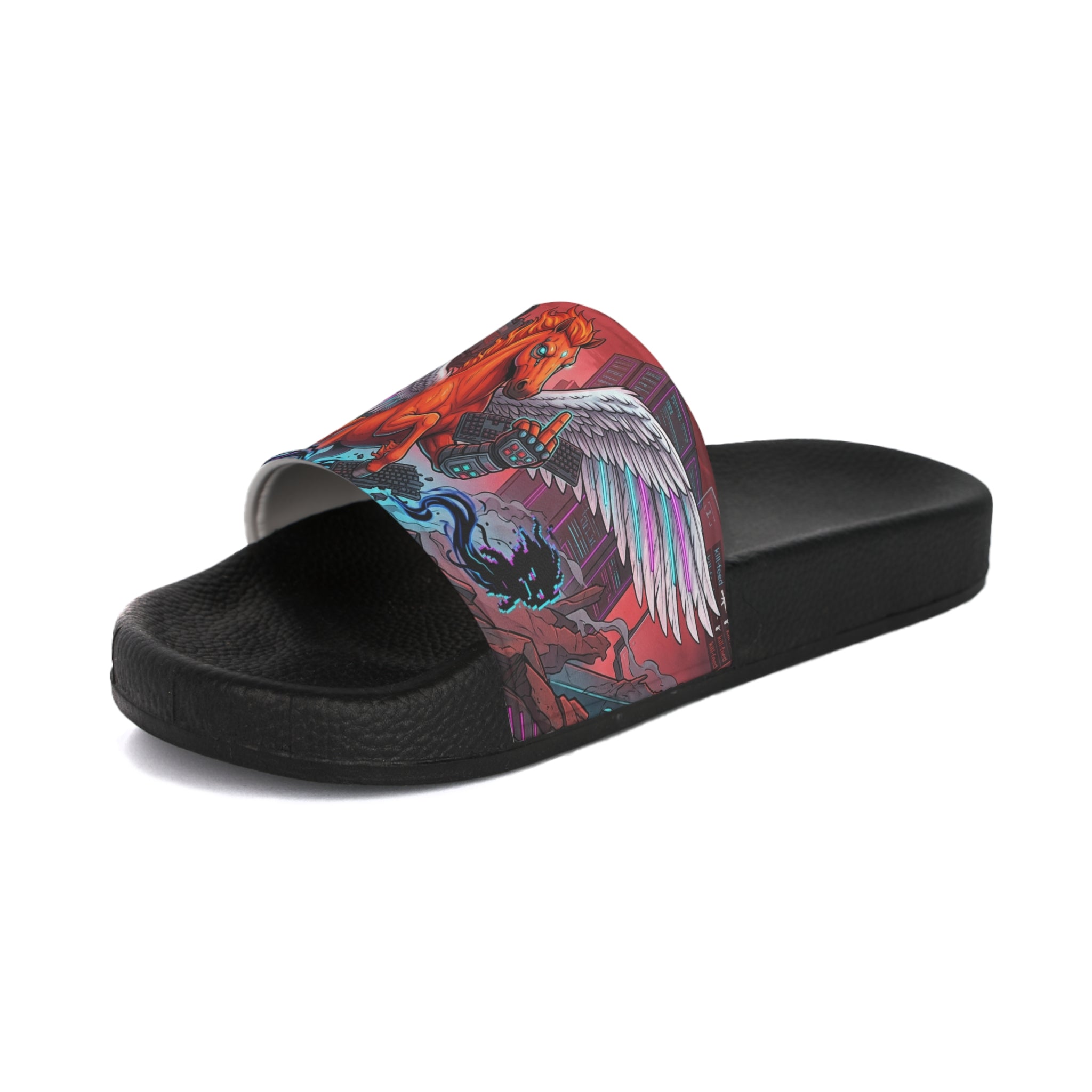 Red Horse Gamer Slides — Men's Gaming Slide Sandals