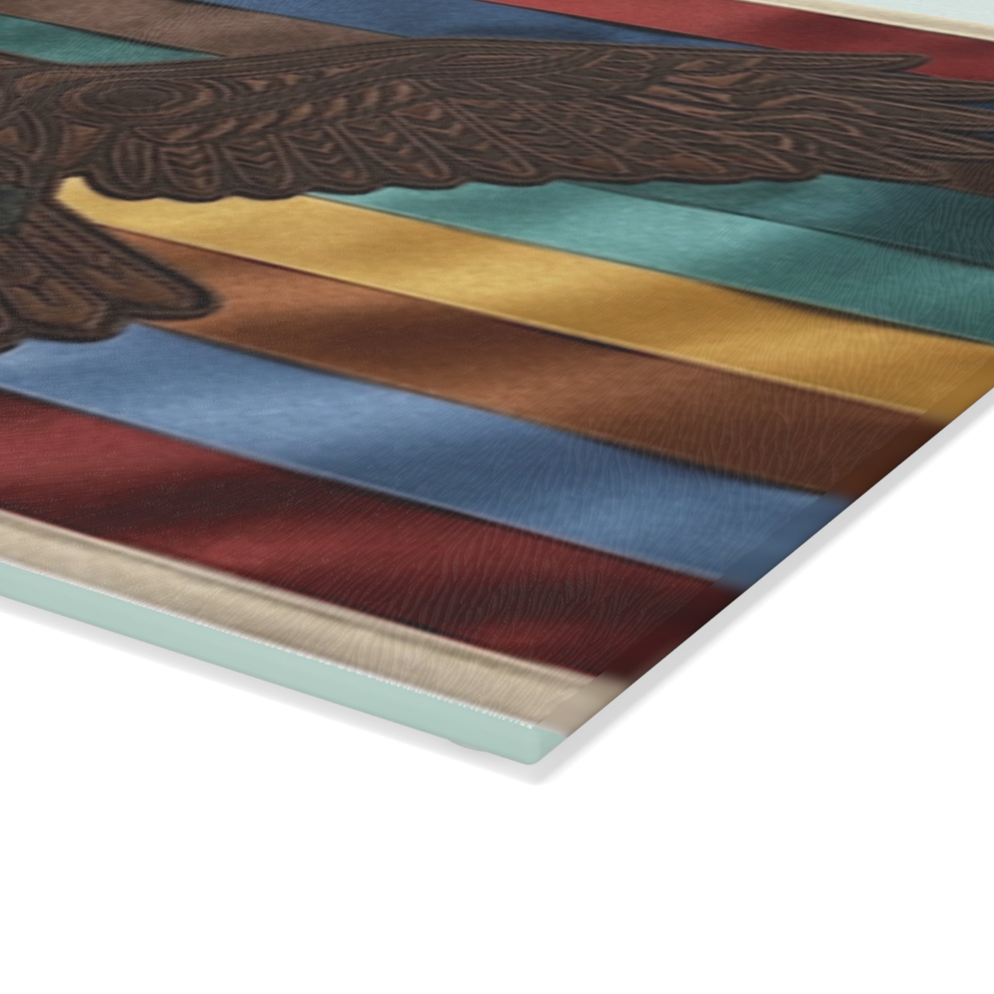 Eagle Traditional Ribbon Design Glass Cutting BoardEmber Spirit Apparel