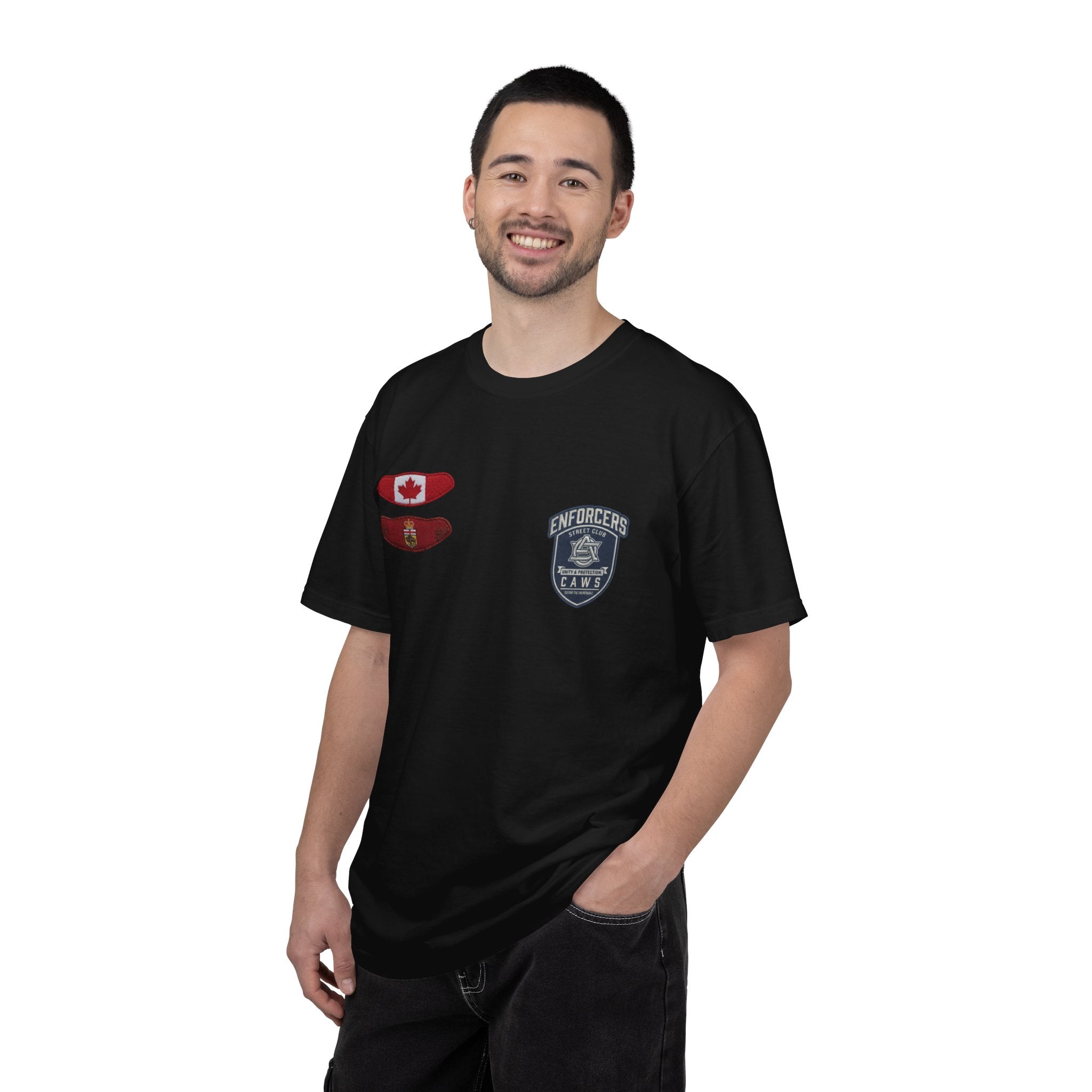 Manitoba Captain Support - Street Club Enforcers Tee — CAWS (Children Animals Women Seniors) Alberta