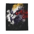 American Eagle Smoke Art Velveteen Plush Blanket — Patriotic Red White & Blue ThrowEmber Spirit Apparel