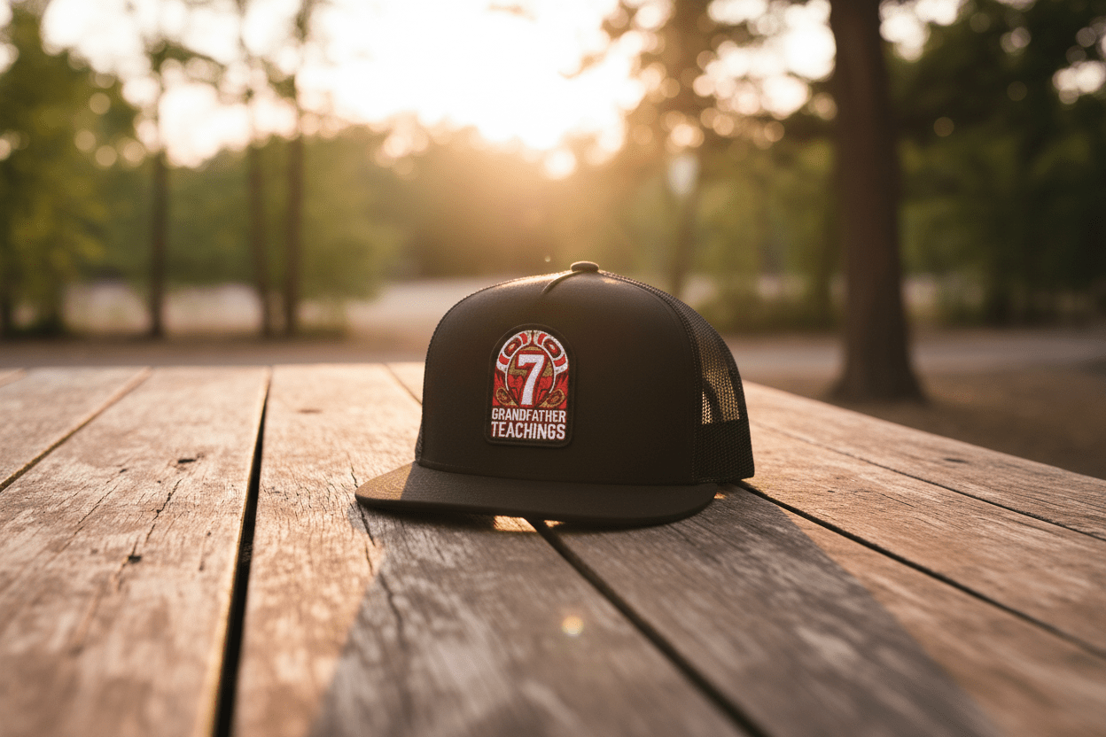 Grandfather 7 Trucker Cap – Vintage Casino Patch SnapbackEmber Spirit Apparel
