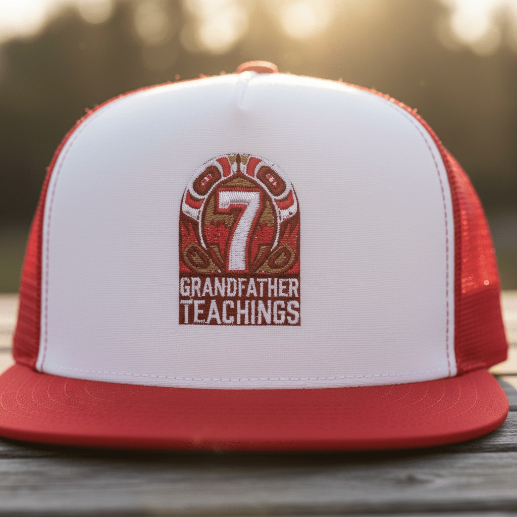 Grandfather 7 Trucker Cap – Vintage Casino Patch SnapbackEmber Spirit Apparel