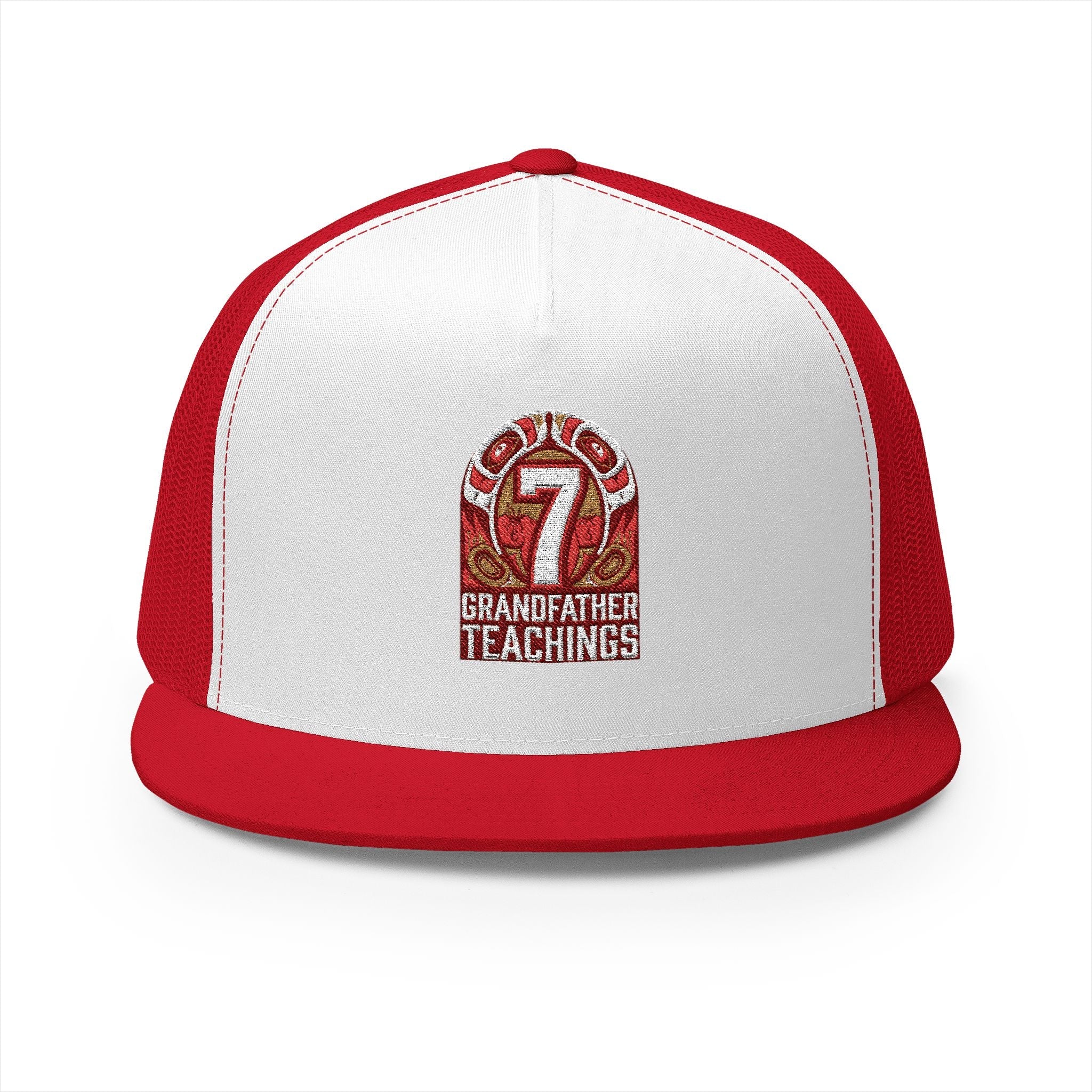 Grandfather 7 Trucker Cap – Vintage Casino Patch SnapbackEmber Spirit Apparel