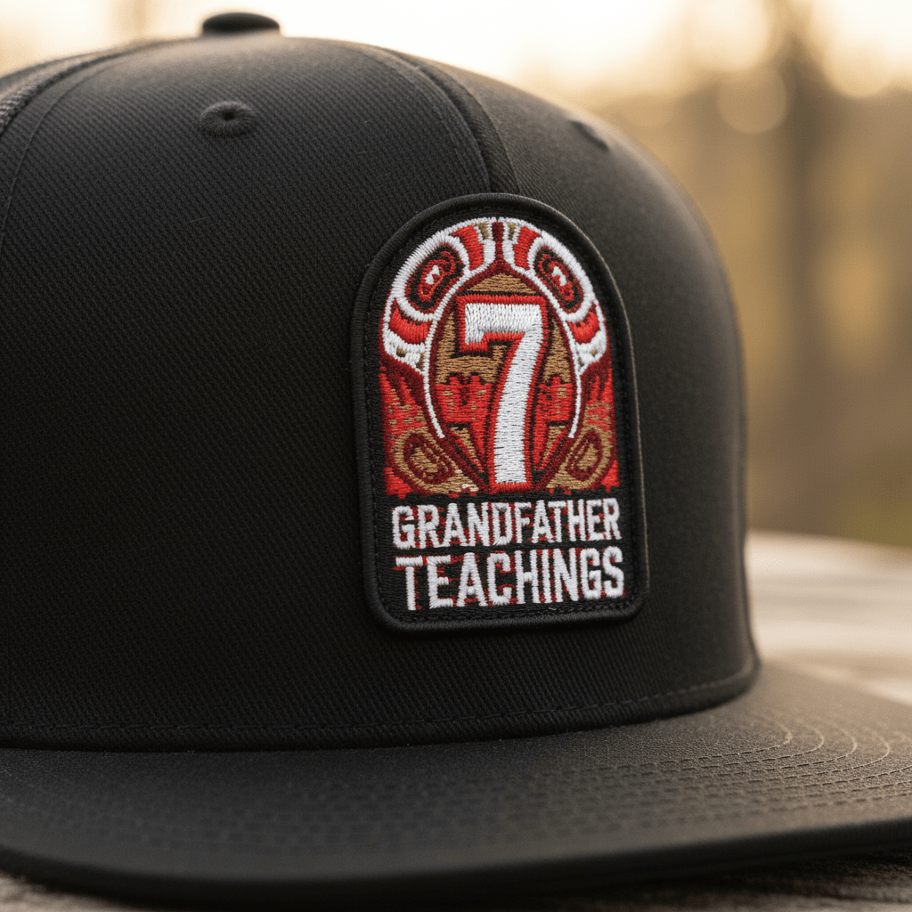Grandfather 7 Trucker Cap – Vintage Casino Patch SnapbackEmber Spirit Apparel