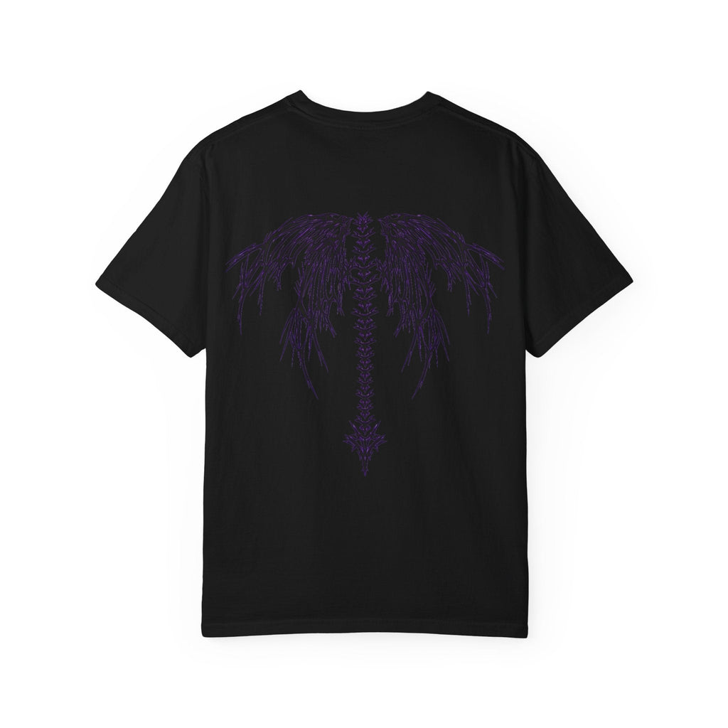 Unisex garment-dyed Dragon Purple Wings graphic t-shirt in relaxed fit