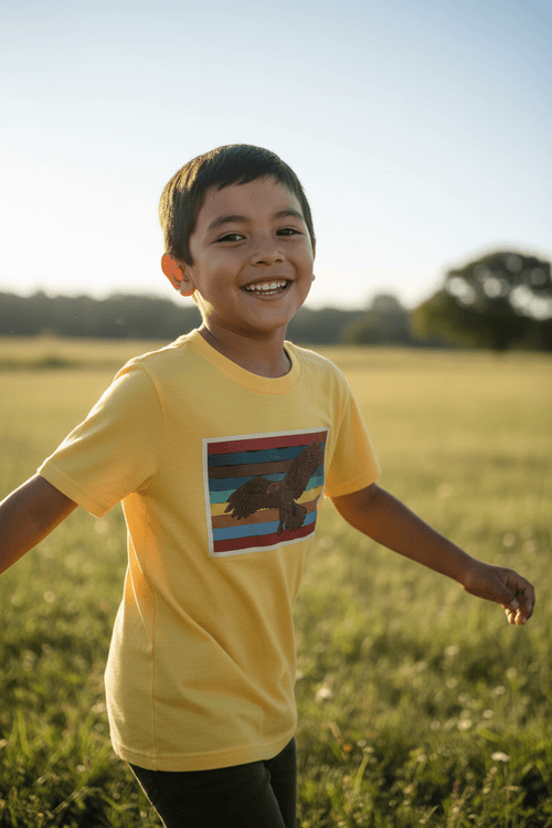 A Ribbon Kids Tee – 7 Grandfather Teachings Spirit Animals & Colors ShirtEmber Spirit Apparel