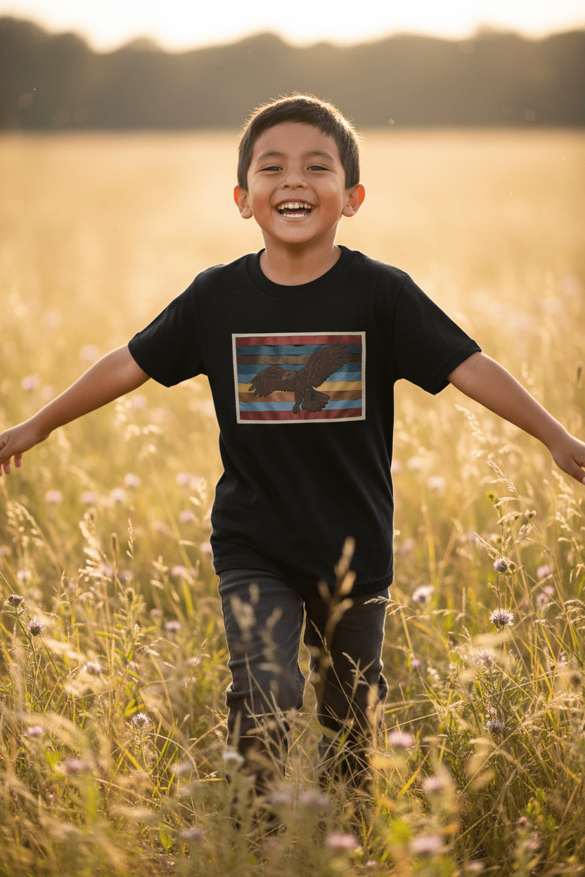 A Ribbon Kids Tee – 7 Grandfather Teachings Spirit Animals & Colors ShirtEmber Spirit Apparel