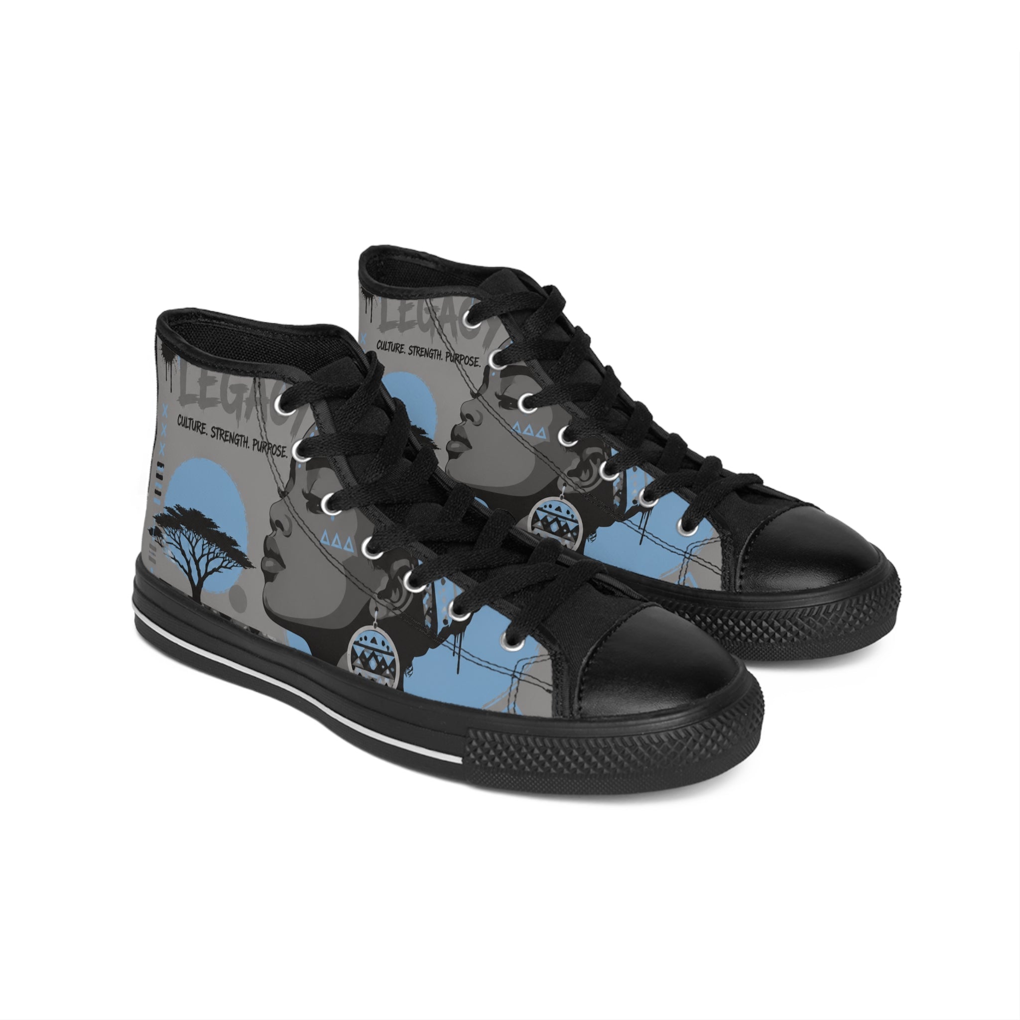 African Queen High-Top Sneakers — Strength & PurposeEmber Spirit Apparel