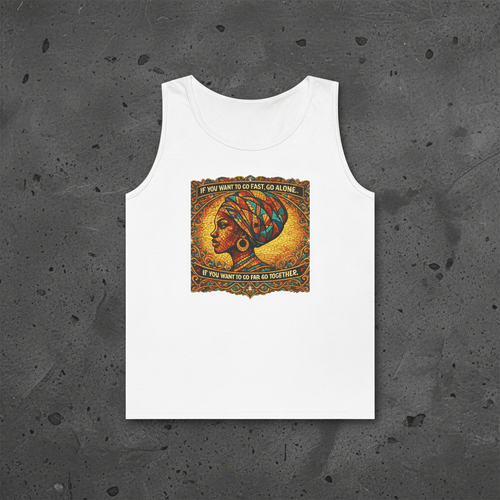 African Queen Tank Top – Vibrant Cultural Heritage Inspirational Graphic Sleeveless TeeEmber Spirit Apparel