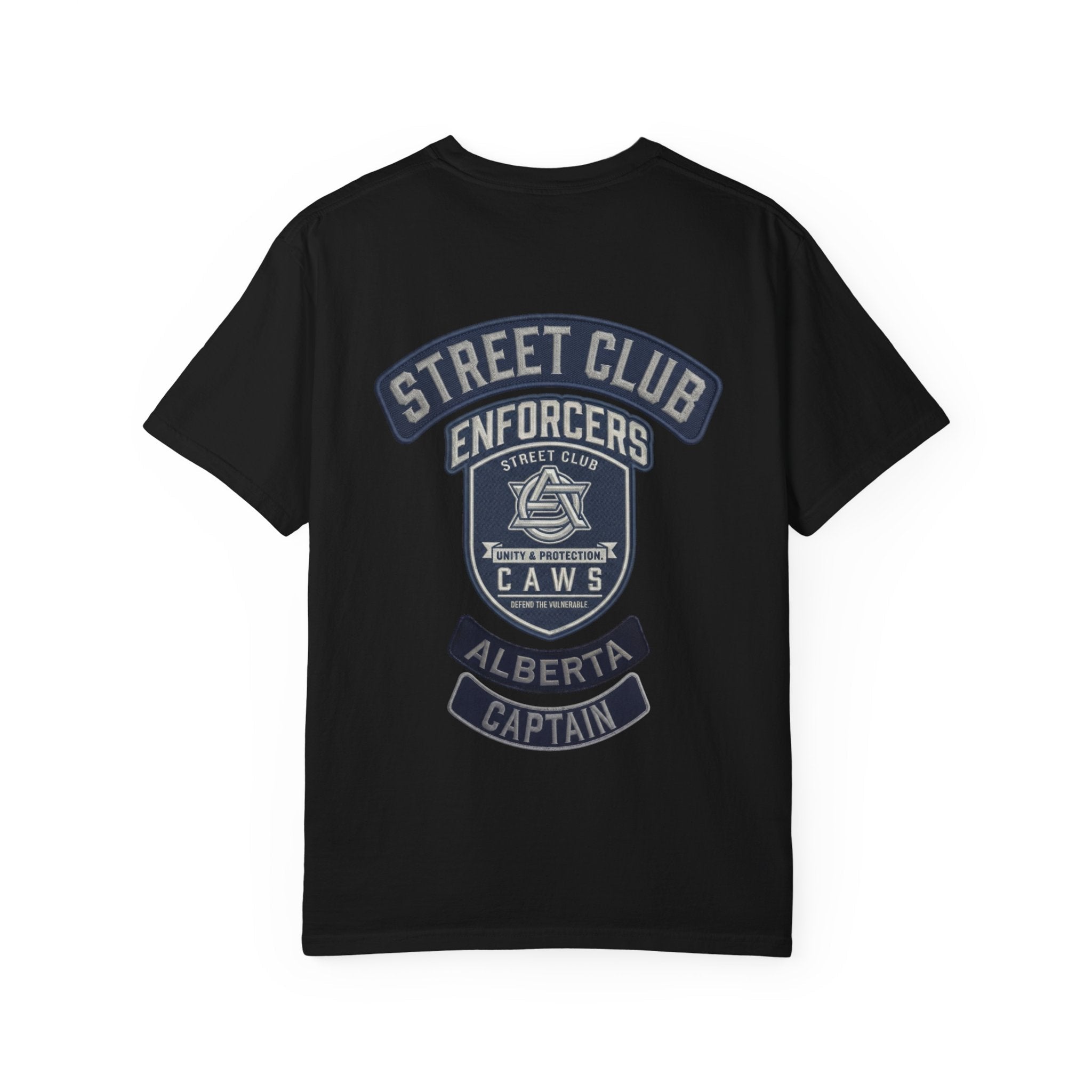 Alberta Captain Support - Street Club Enforcers Tee — CAWS (Children Animals Women Seniors)Ember Spirit Apparel