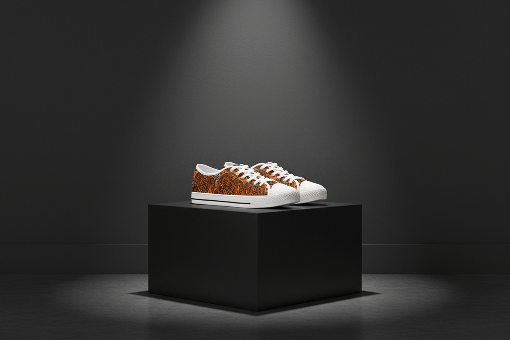 All Children Matter Women's Low Top Sneakers — Remember Residential School SurvivorsEmber Spirit Apparel