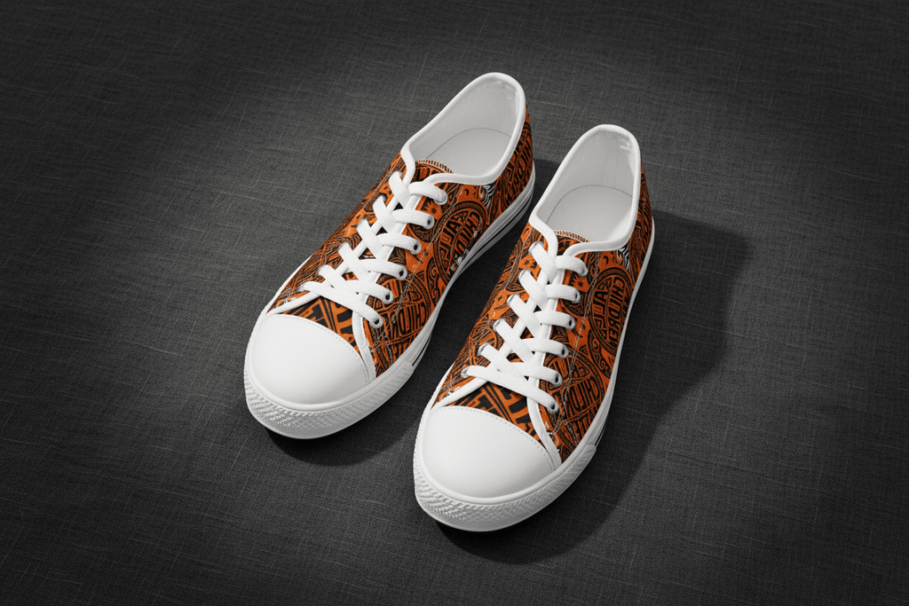 All Children Matter Women's Low Top Sneakers — Remember Residential School SurvivorsEmber Spirit Apparel