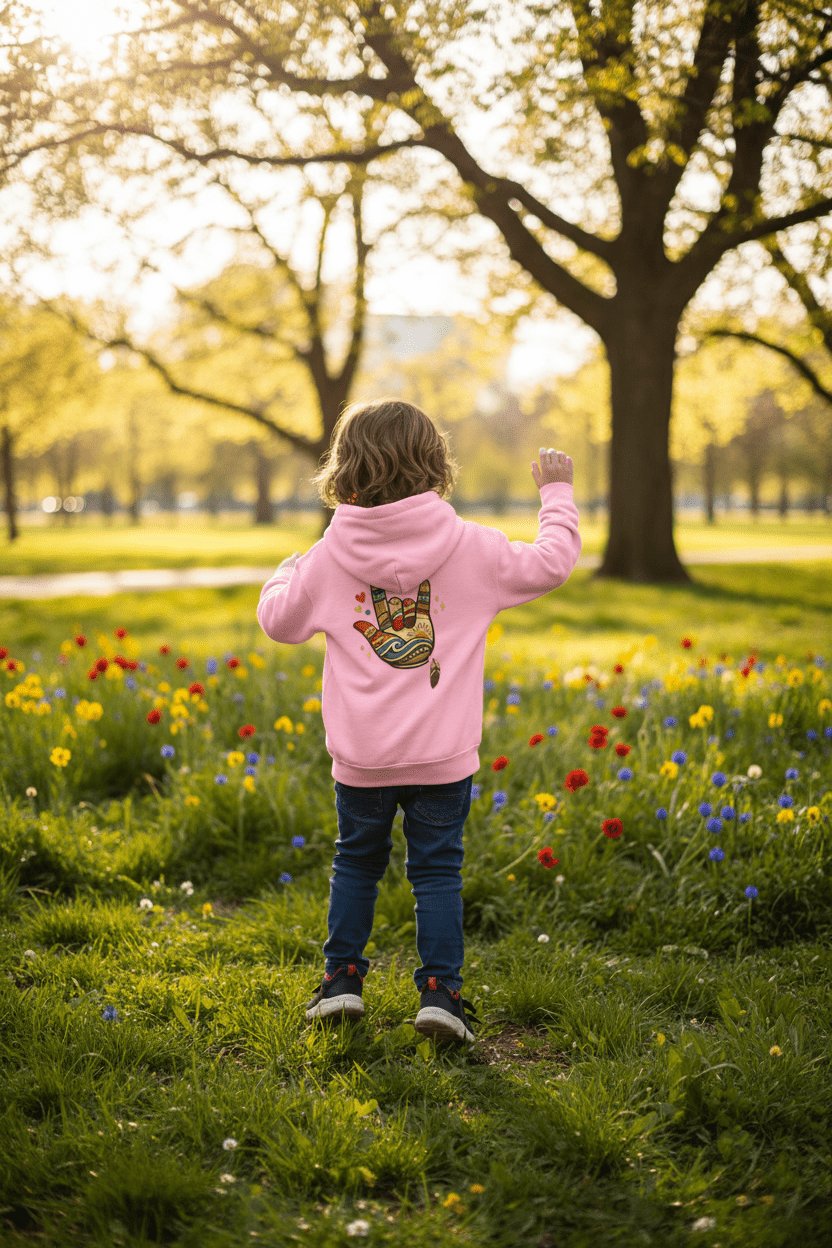 ASL Pride Hoodie — "ASL is a long form of being" Communicating Across CulturesEmber Spirit Apparel