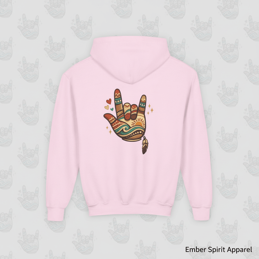 ASL Pride Hoodie — "ASL is a long form of being" Communicating Across CulturesEmber Spirit Apparel