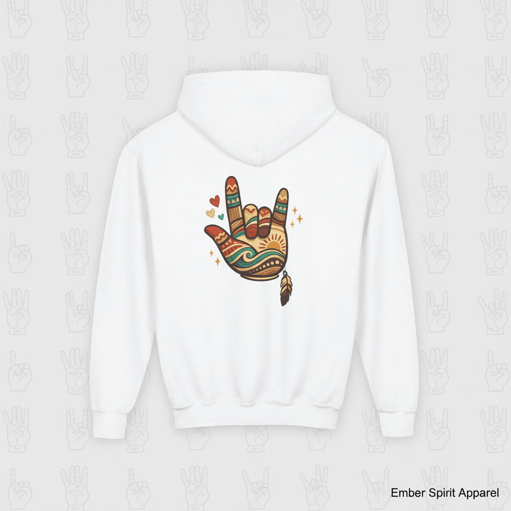 ASL Pride Hoodie — "ASL is a long form of being" Communicating Across CulturesEmber Spirit Apparel