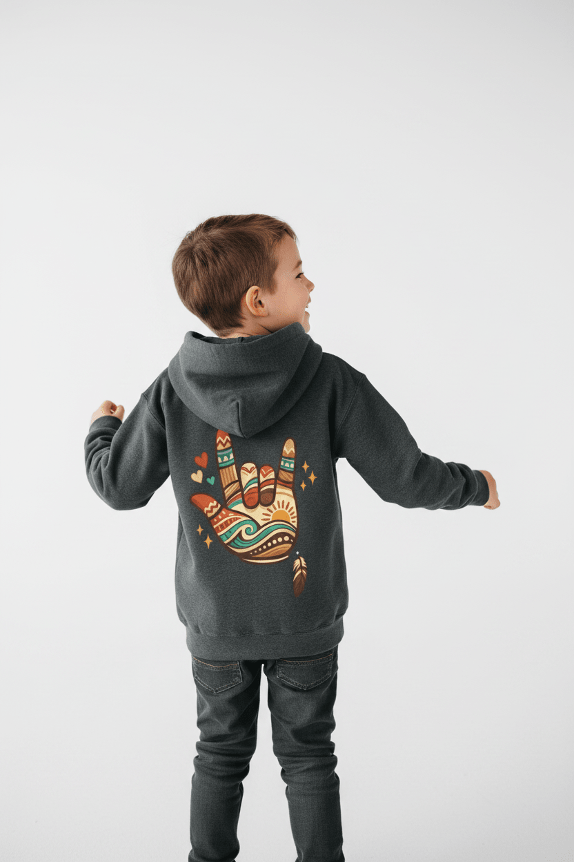 ASL Pride Hoodie — "ASL is a long form of being" Communicating Across CulturesEmber Spirit Apparel