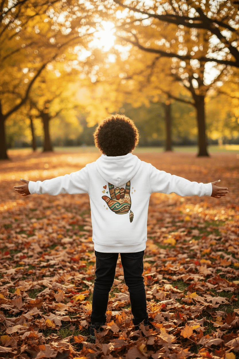 ASL Pride Hoodie — "ASL is a long form of being" Communicating Across CulturesEmber Spirit Apparel