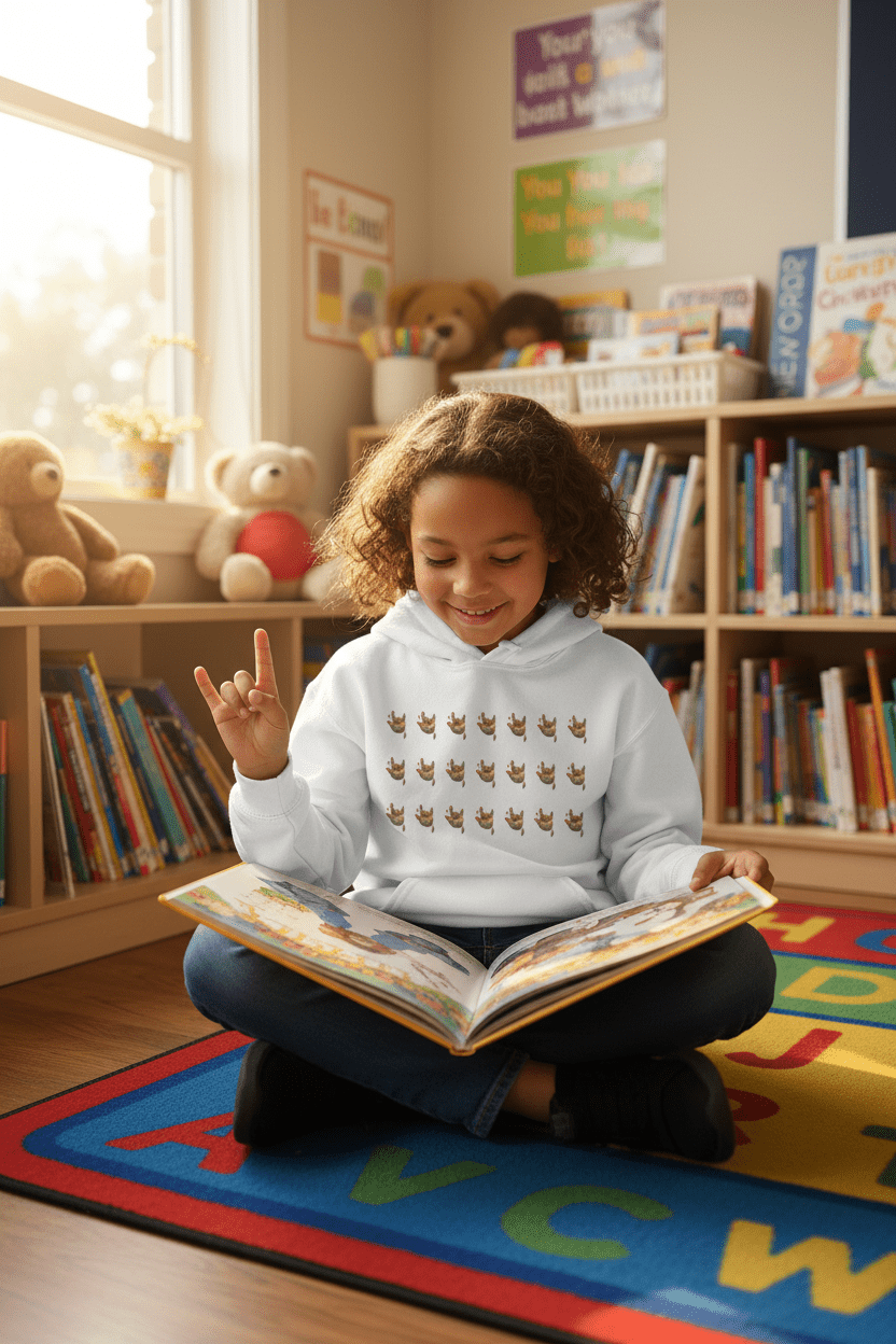 ASL Pride Hoodie — "ASL is a long form of being" Communicating Across CulturesEmber Spirit Apparel