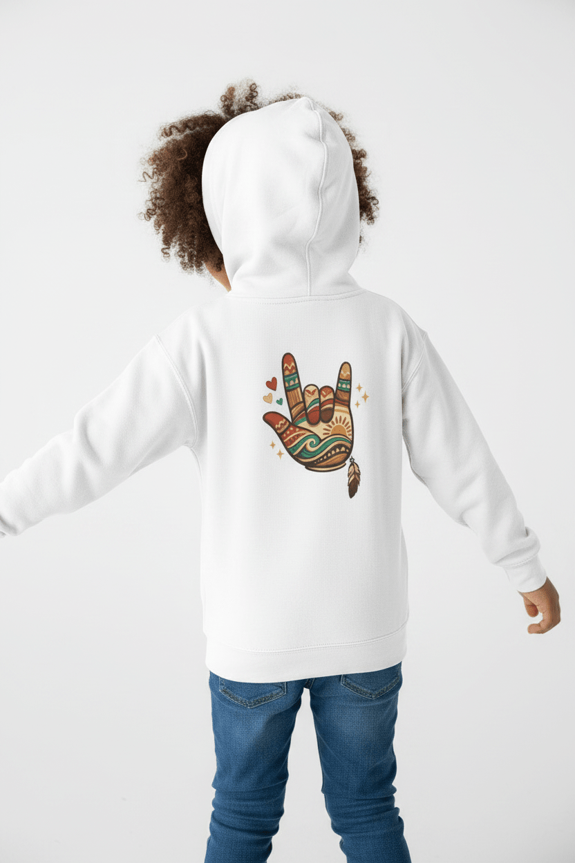 ASL Pride Hoodie — "ASL is a long form of being" Communicating Across CulturesEmber Spirit Apparel
