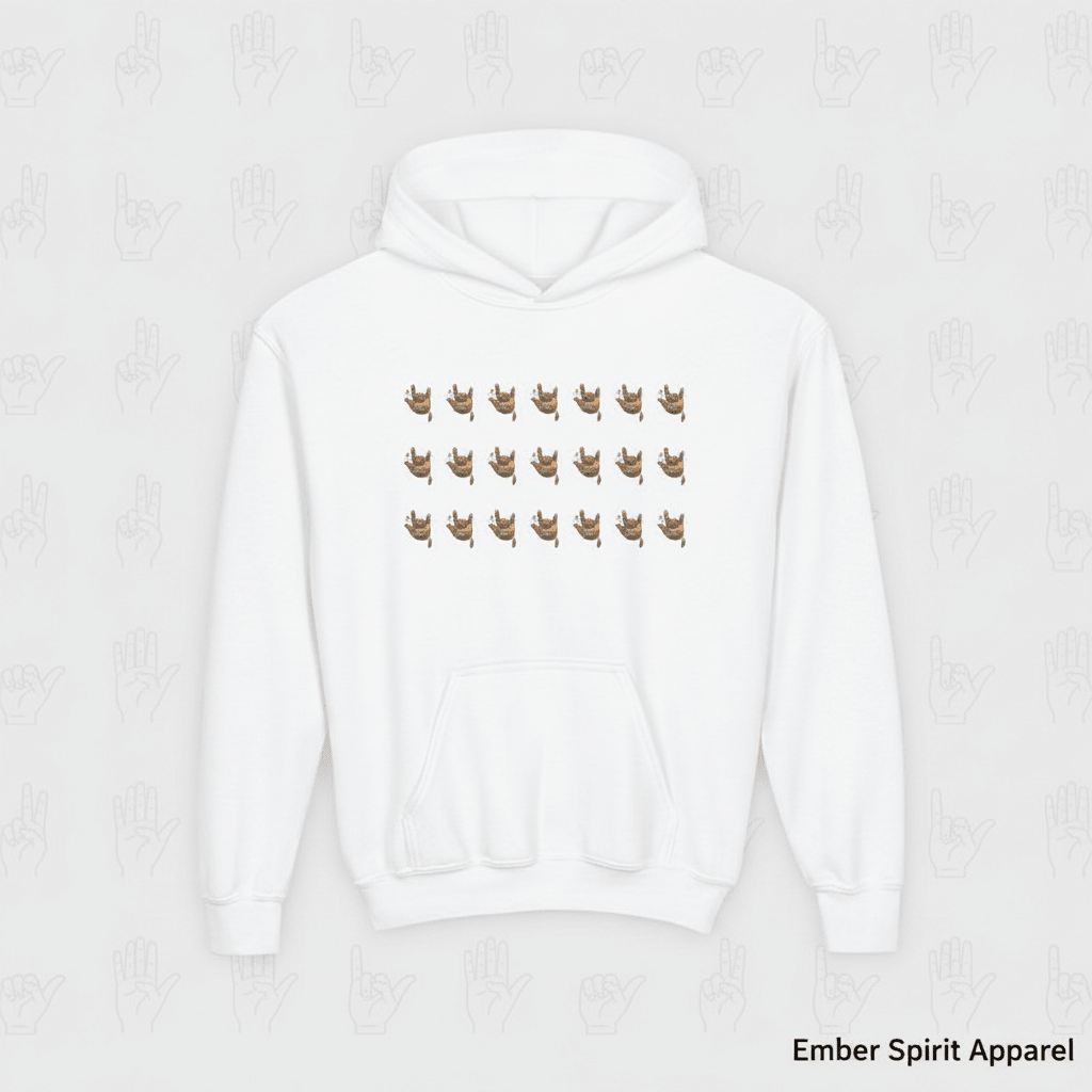 ASL Pride Hoodie — "ASL is a long form of being" Communicating Across CulturesEmber Spirit Apparel