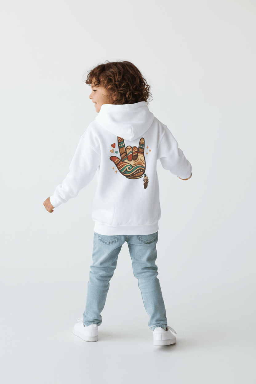 ASL Pride Hoodie — "ASL is a long form of being" Communicating Across CulturesEmber Spirit Apparel
