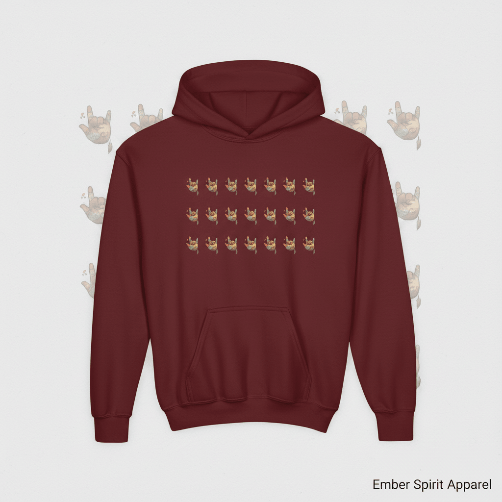 ASL Pride Hoodie — "ASL is a long form of being" Communicating Across CulturesEmber Spirit Apparel