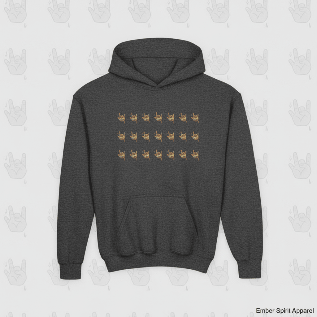 ASL Pride Hoodie — "ASL is a long form of being" Communicating Across CulturesEmber Spirit Apparel