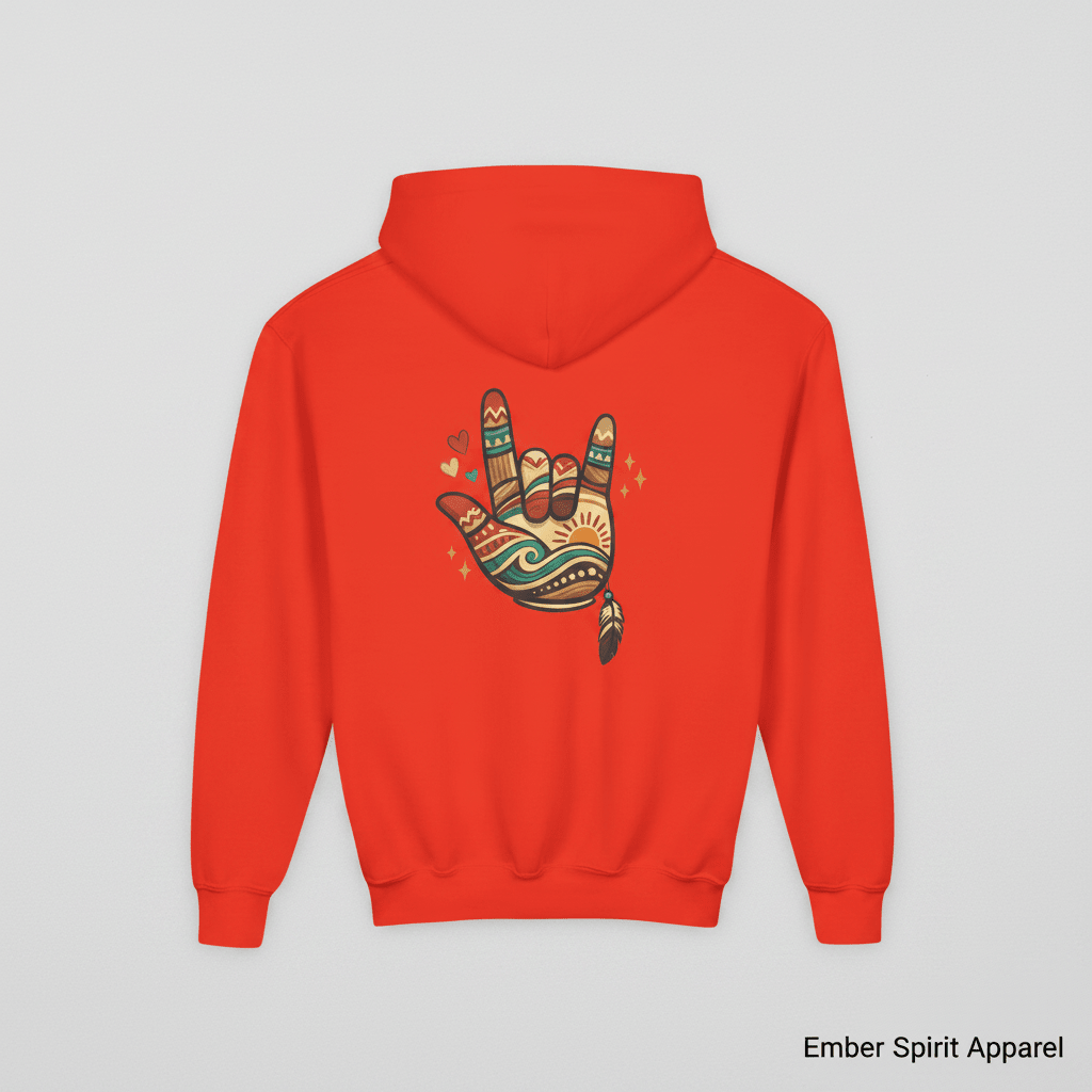ASL Pride Hoodie — "ASL is a long form of being" Communicating Across CulturesEmber Spirit Apparel