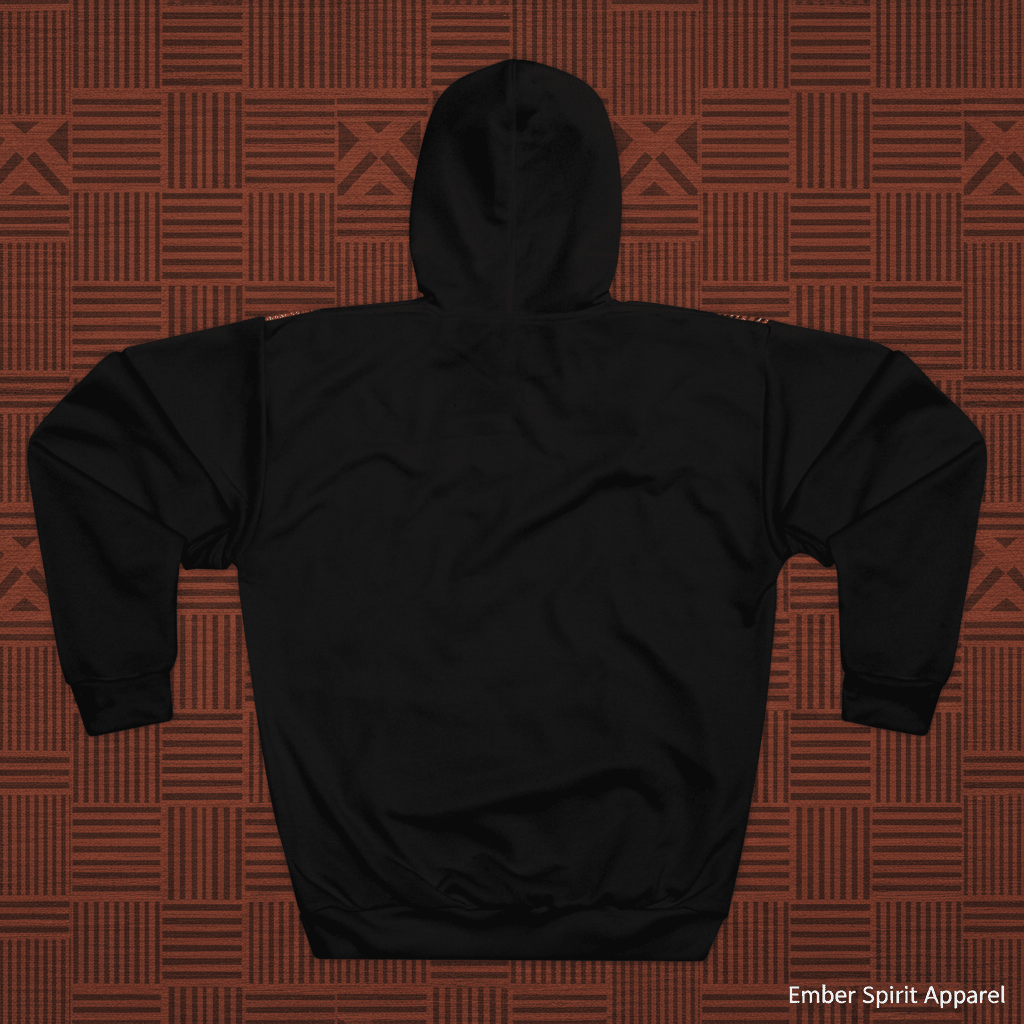 Back To The Roots Graphic Hoodie — Bold Afro - Futurist All - Over PrintEmber Spirit Apparel
