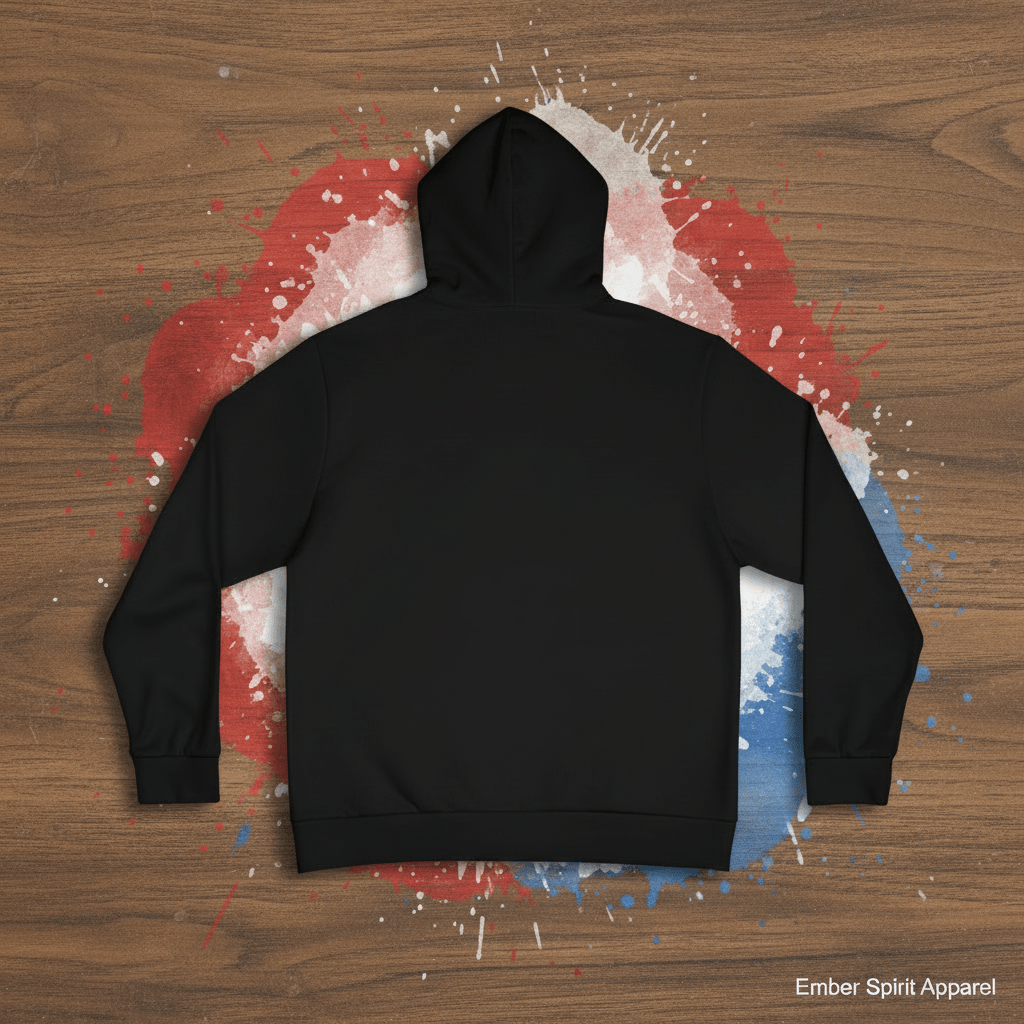 Bald Eagle Watercolor Hoodie — Patriotic Men's PulloverEmber Spirit Apparel