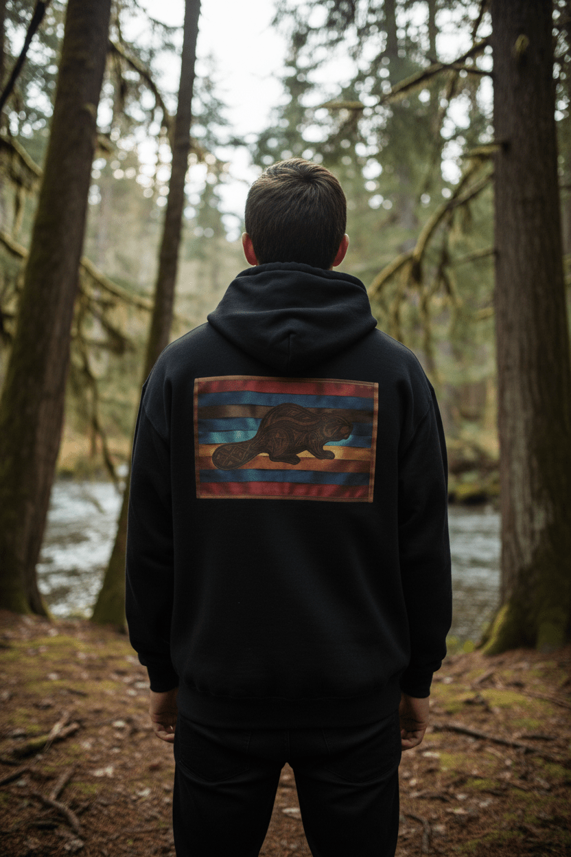 Beaver 7 Grandfather Teachings Hoodie – Indigenous Wisdom Teaching Sweatshirt.Ember Spirit Apparel