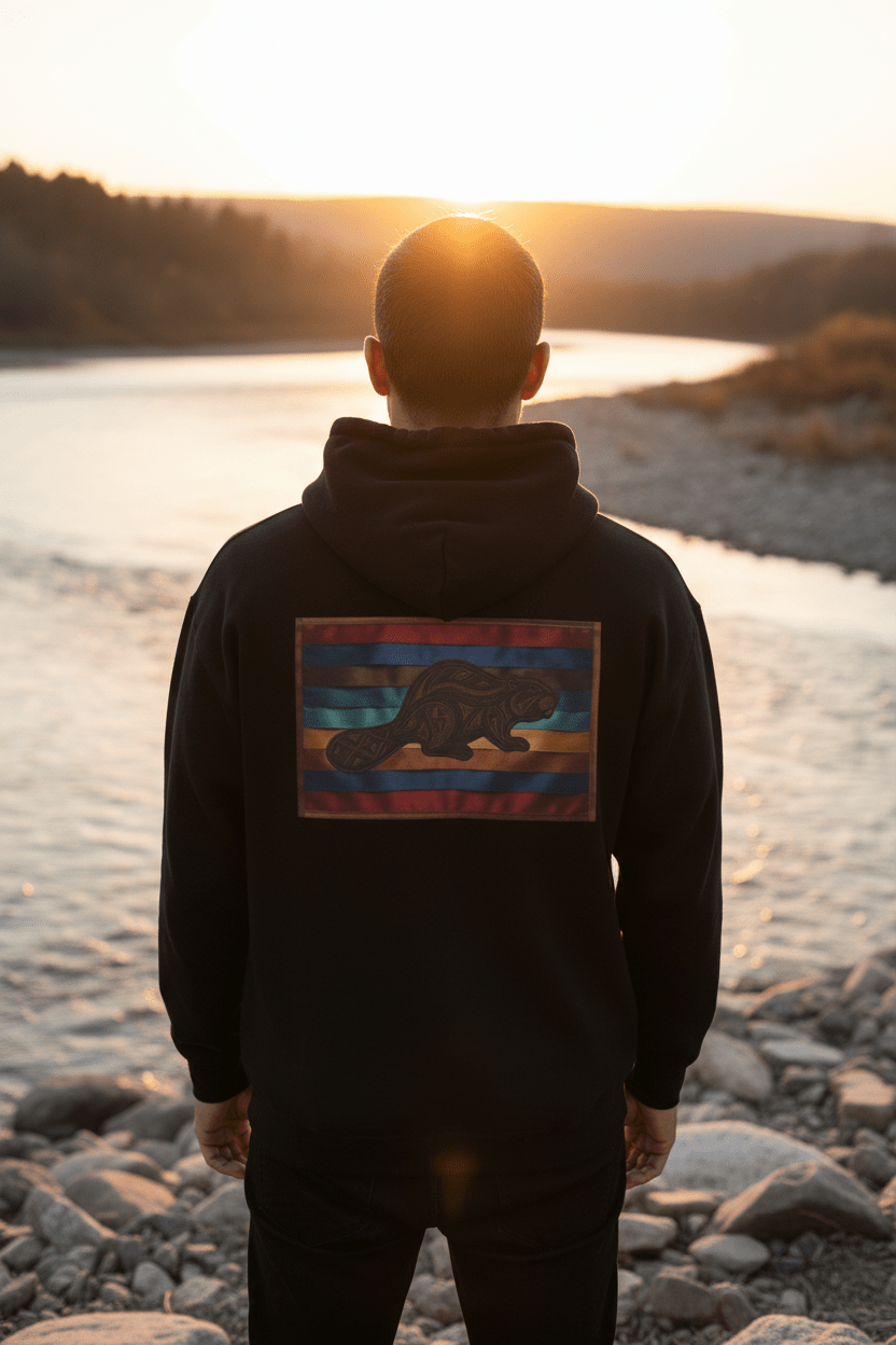 Beaver 7 Grandfather Teachings Hoodie – Indigenous Wisdom Teaching Sweatshirt.Ember Spirit Apparel