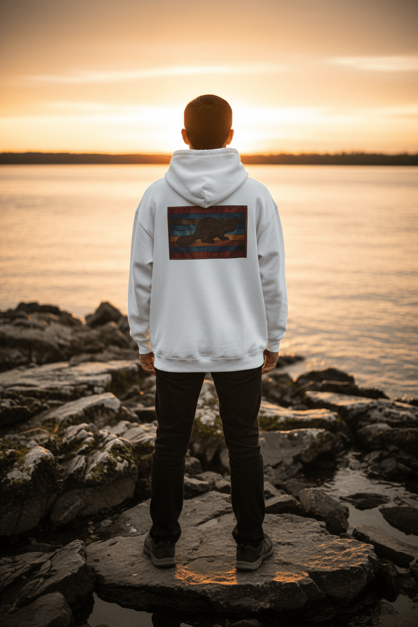 Beaver 7 Grandfather Teachings Hoodie – Indigenous Wisdom Teaching Sweatshirt.Ember Spirit Apparel