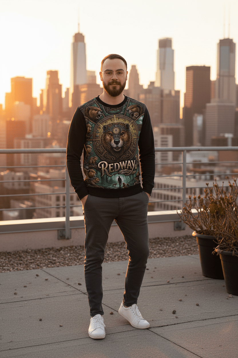 Beaver Medella Cultural Crewneck Sweatshirt — Native Heritage DesignEmber Spirit Apparel